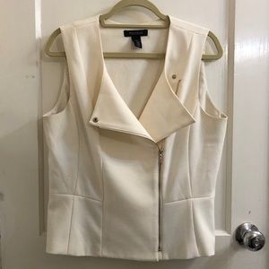 White House Black Market White Vest